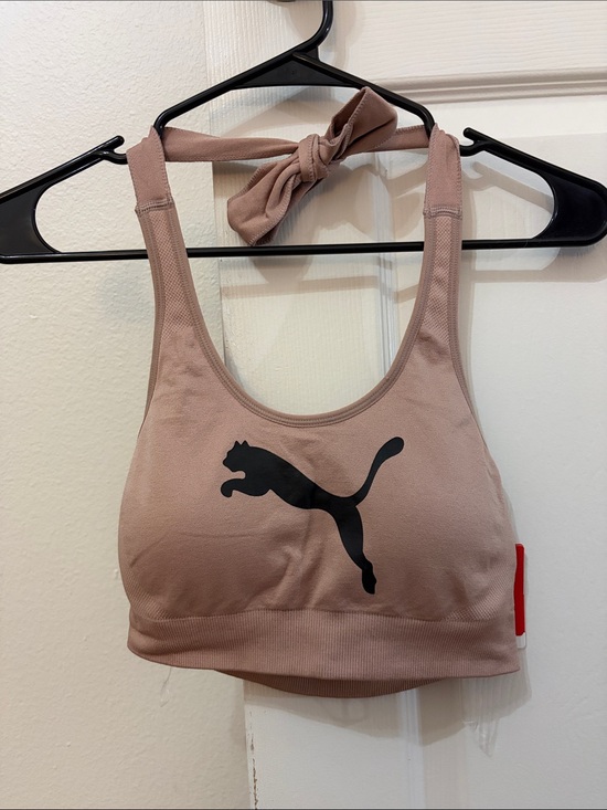 Puma Other - Puma Mauve Pink Sports Bra with Black Puma Logo size small